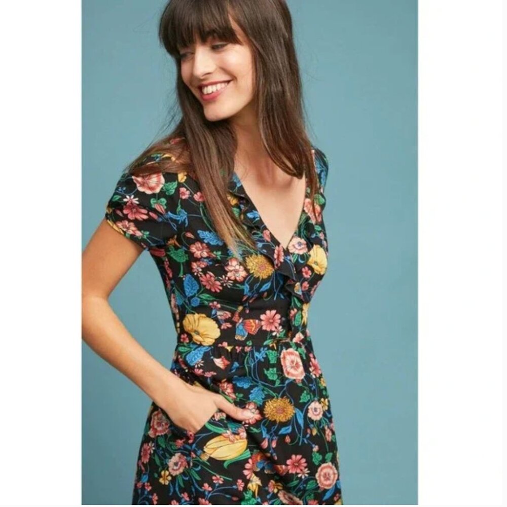 Maeve by Anthropologie Bloedel Floral Cottagecore Dress